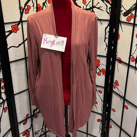 🪷 Dusty rose open cardigan with pockets. 2x - Picture 1 of 8